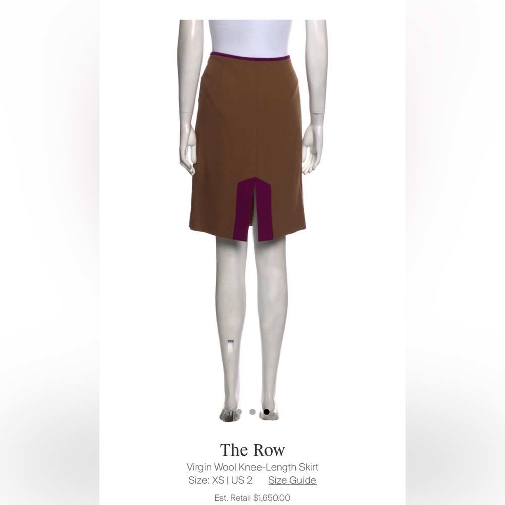 The Row Virgin Wool Skirt! Rich caramel color with berry accent. Size 2.
